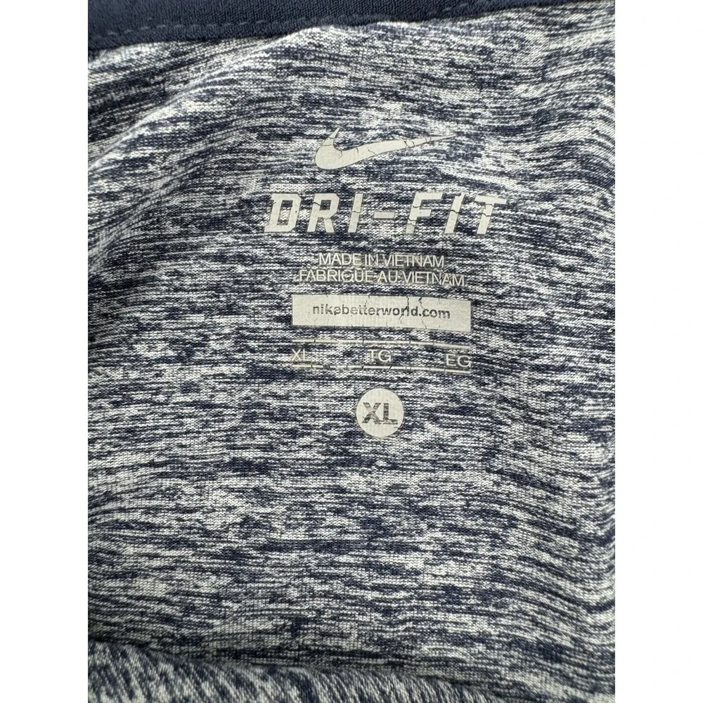 Nike Pullover Women's XL Heathered Blue 1/4 Zip Dri Fit Mock Neck‎